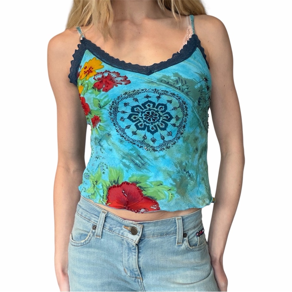 Euro brand Sud Express beaded fairycore babydoll cami